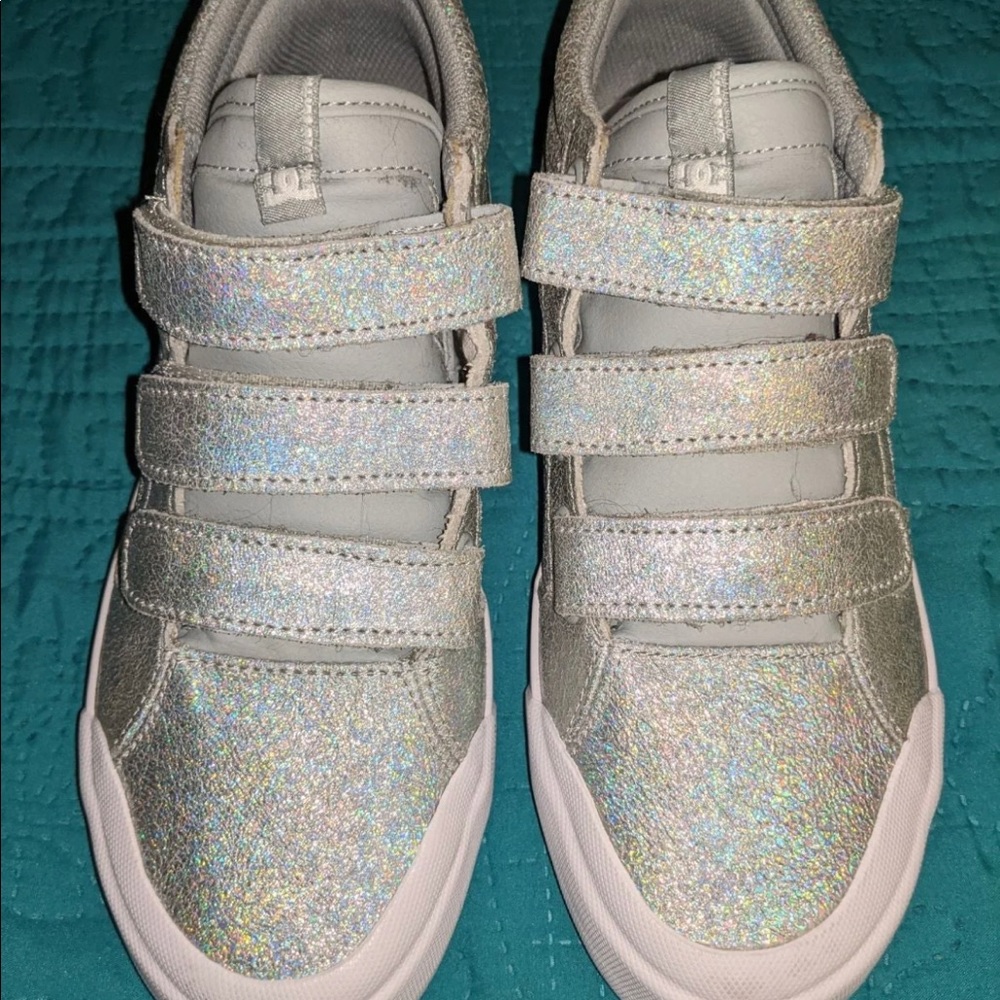 DC reflective silver sneakers
